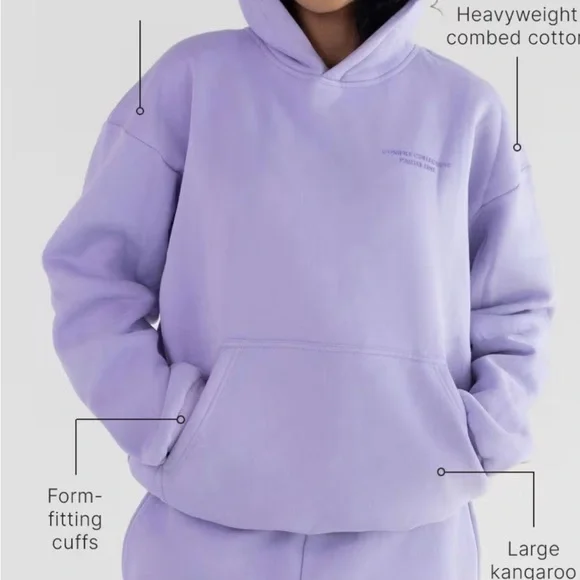 Comfrt NWT Purple Hoodie M - Picture 7 of 8